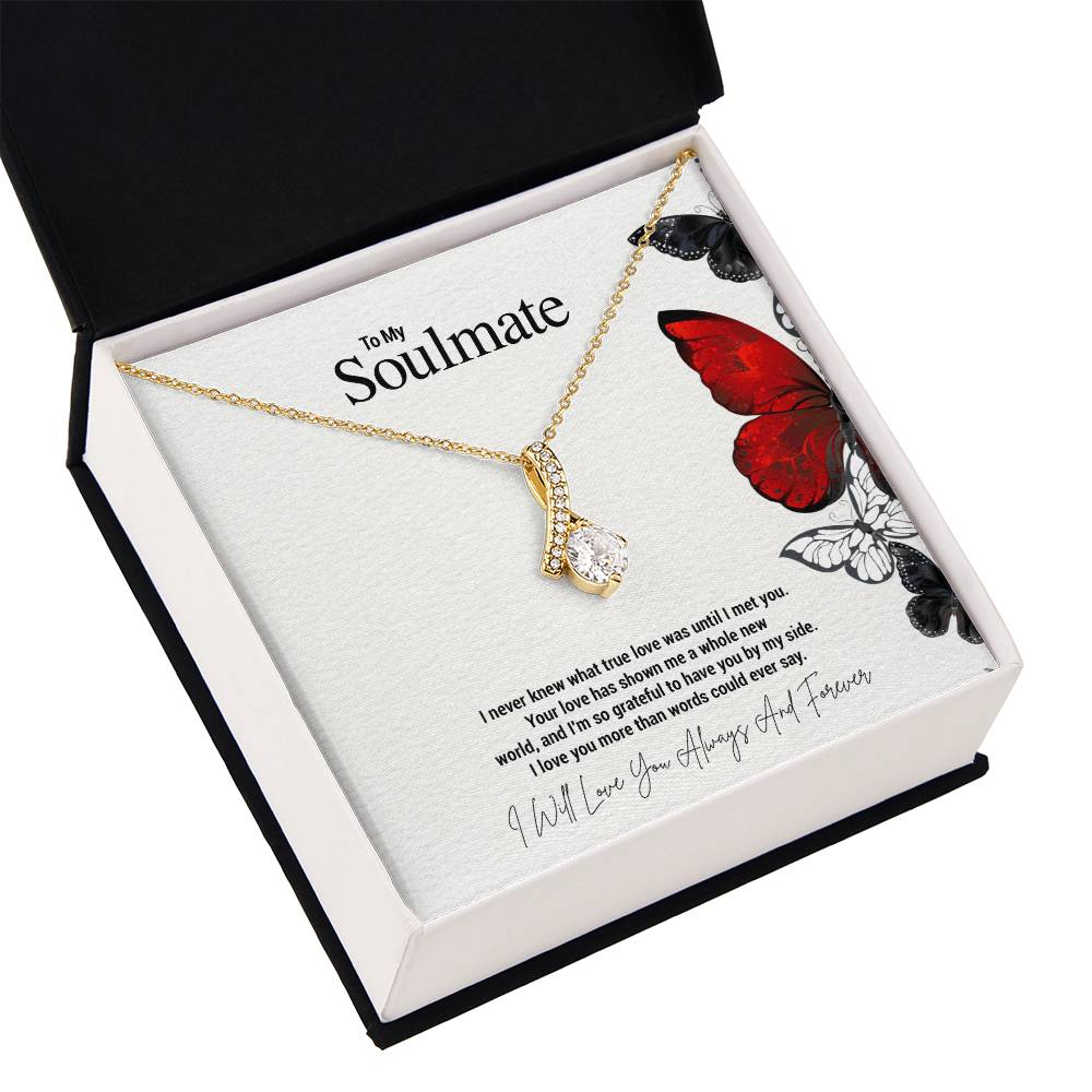 To My Soulmate...I never knew what true love was until I met you. Your love has shown me a whole new world, and I'm so grateful to have you by my side. I love you more than words could ever say. - Crimson Sparkler