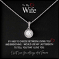 To My Wife...IF I HAD TO CHOOSE BETWEEN LOVING YOU AND BREATHING. I WOULD USE MY LAST BREATH TO TELL YOU THAT I LOVE YOU.